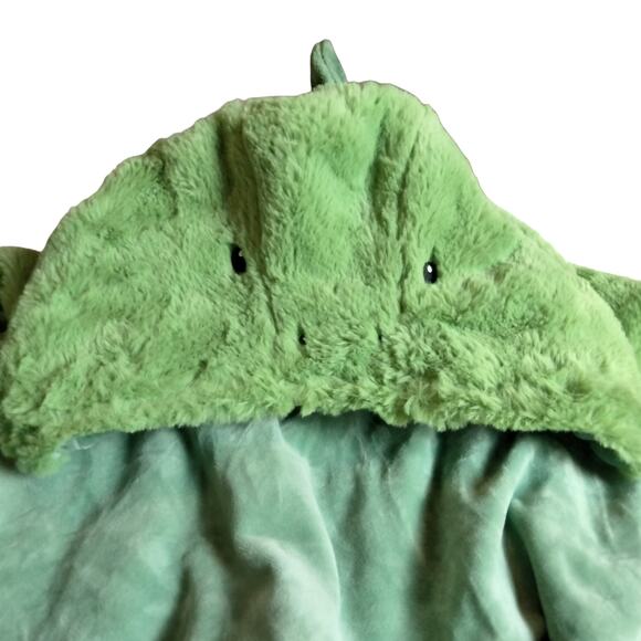 Animal Adventure Green Dragon Dino Hooded Blanket Pet Stuffed Animal Lovey - Picture 6 of 10